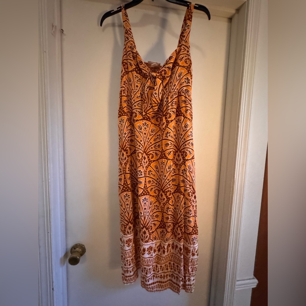 Bohemian Orange Maxi Dress